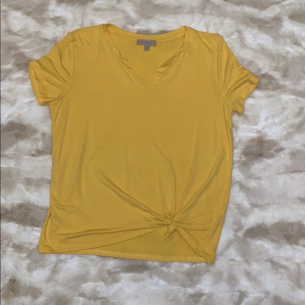 Mustard yellow wonder fly cute top